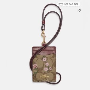 COACH ID Lanyard In Signature Canvas With Wildflower Print